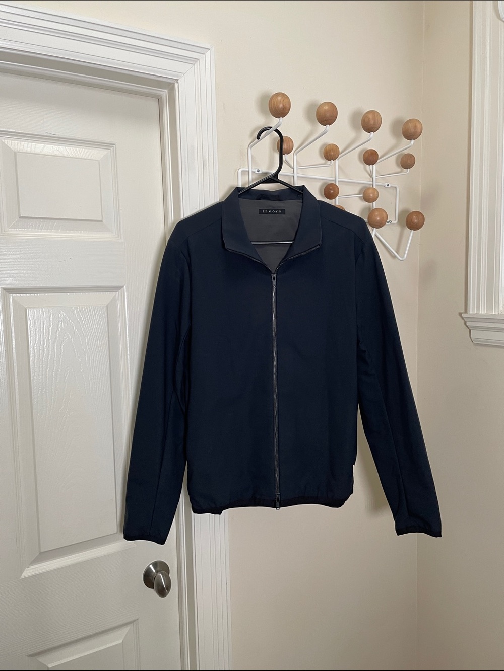 Theory - Classic Zip Up Preppy Jacket - Navy - Small